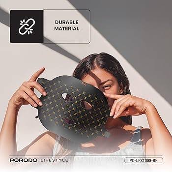 Porodo Lifestyle قناع وجه بالعلاج بالضوء الأحمر